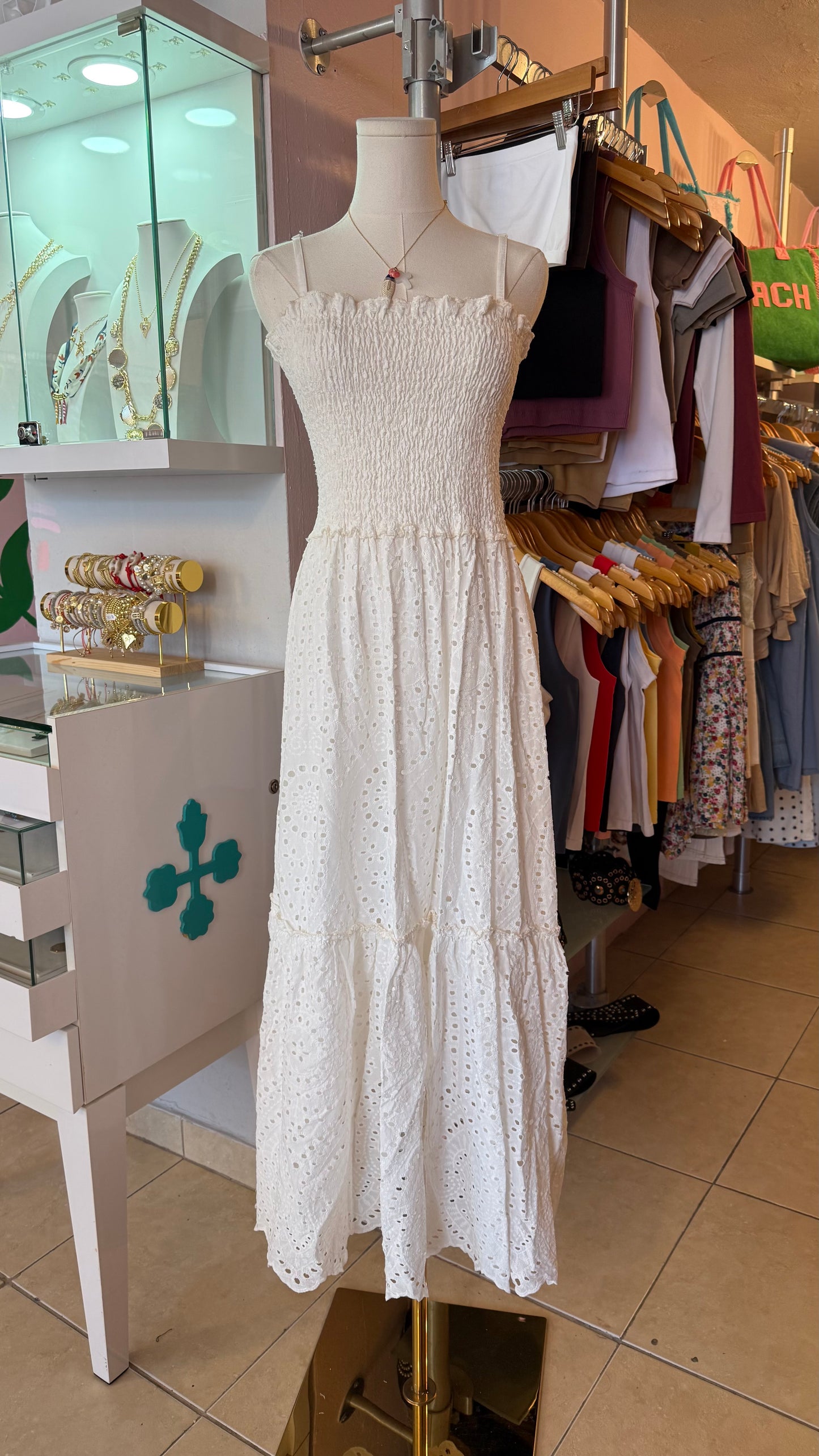 21630 Eyelet Maxi Dress