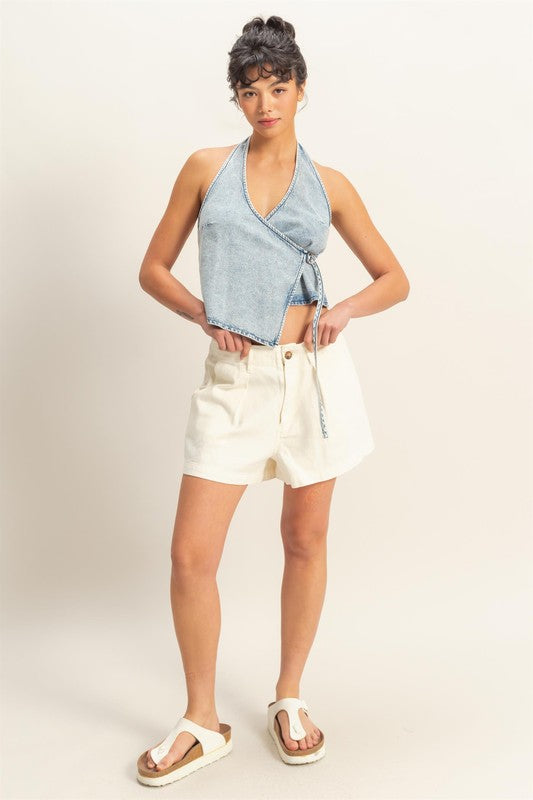 1444 Halter Denim Top