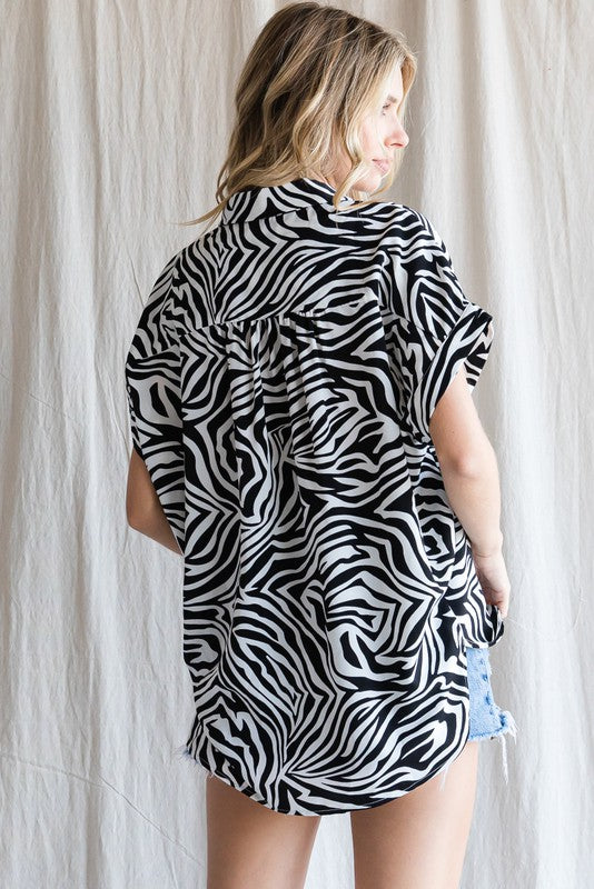 1731 Zebra Print Shirt