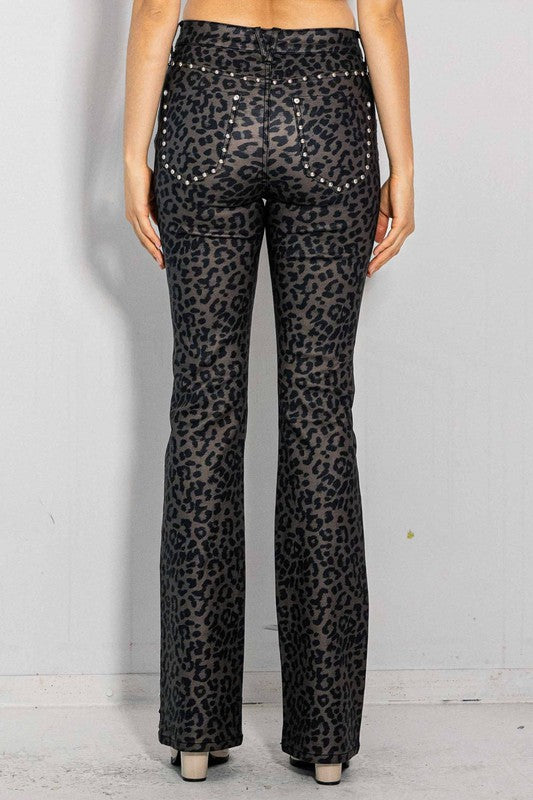 1162 Animal Print Studded Pant