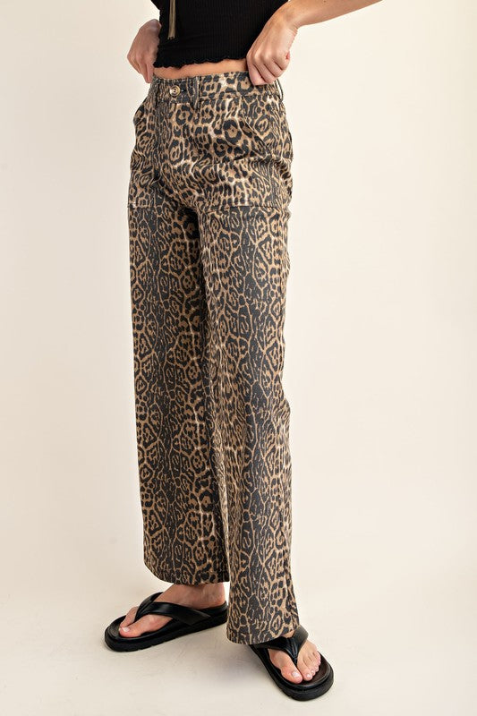 1155 Leopard Print Jeans