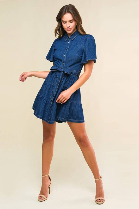 1110 Denim Short Dress