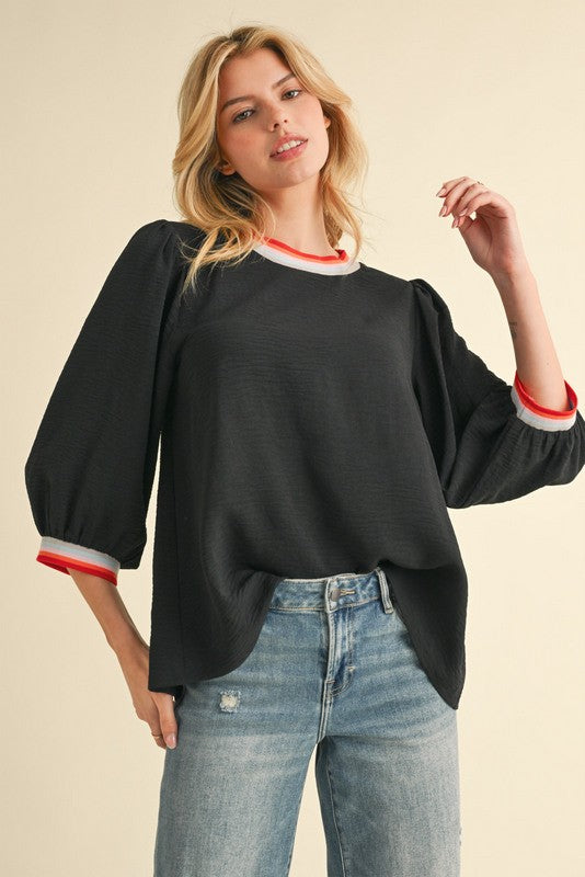 1728 3/4 Sleeve Multi Dress