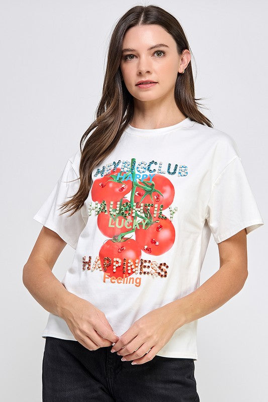 1149 Rhinestones & Pearls Tomatoes T-Shirt