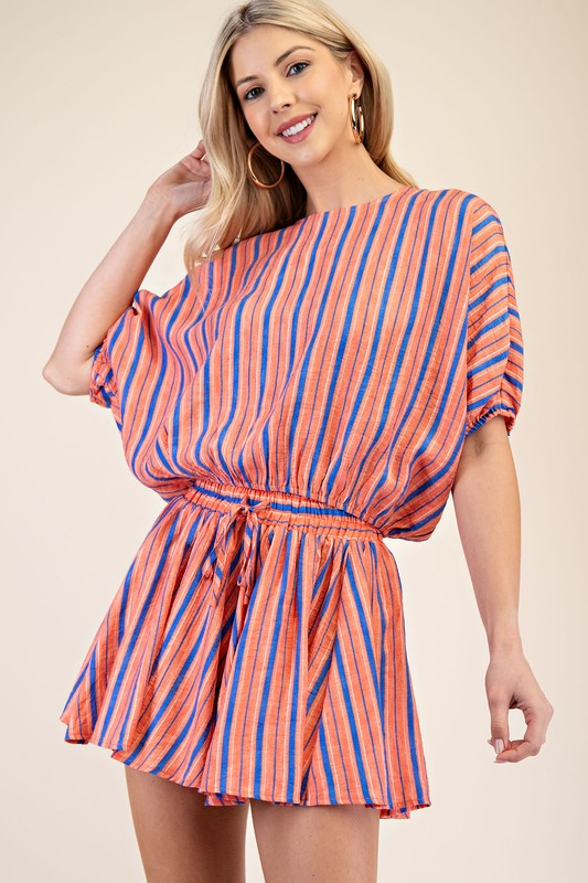 1303 Striped Skort Set