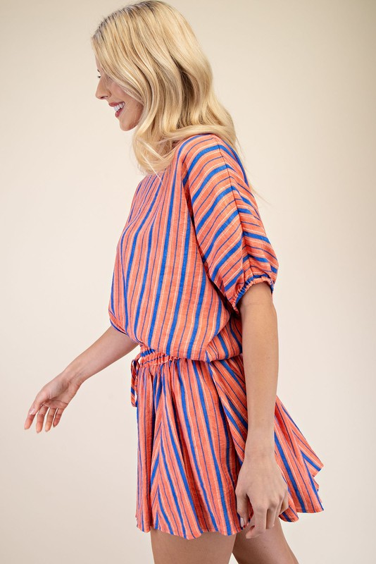 1303 Striped Skort Set