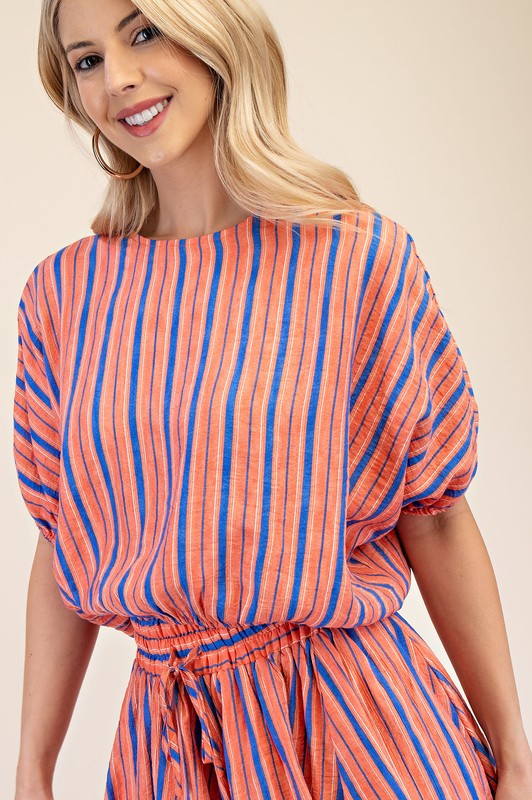 1303 Striped Skort Set