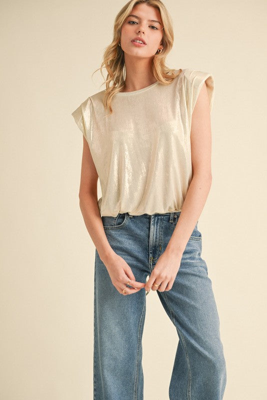 1729 Ivory And Gold Top