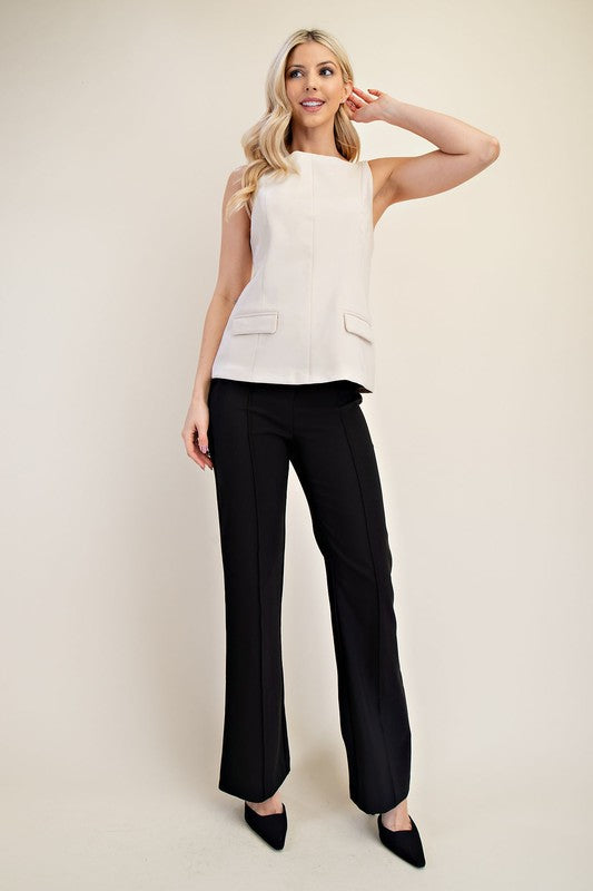 1380 Boatneck Pockets Top