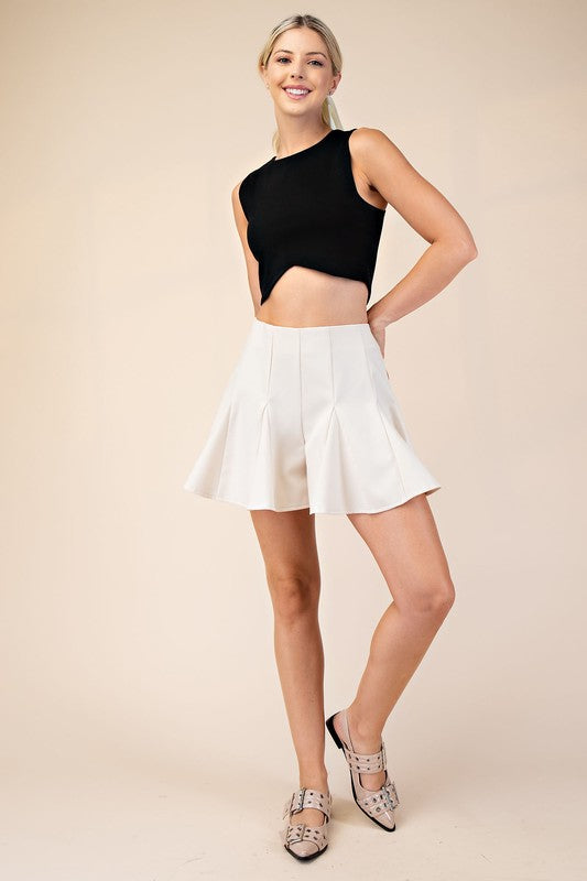1305 Cream Skirty Skort