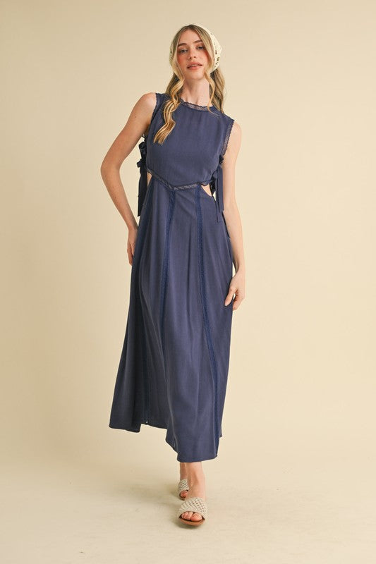 1544 Cut Out Lace Dress