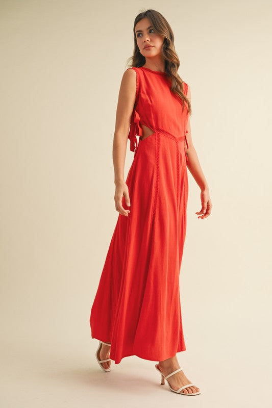 1544 Cut Out Lace Dress