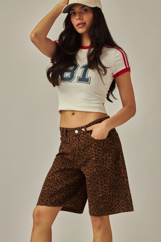 1756 Animal Print Bermuda Pant