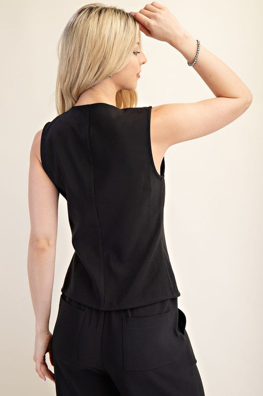 Square Button Down Vest