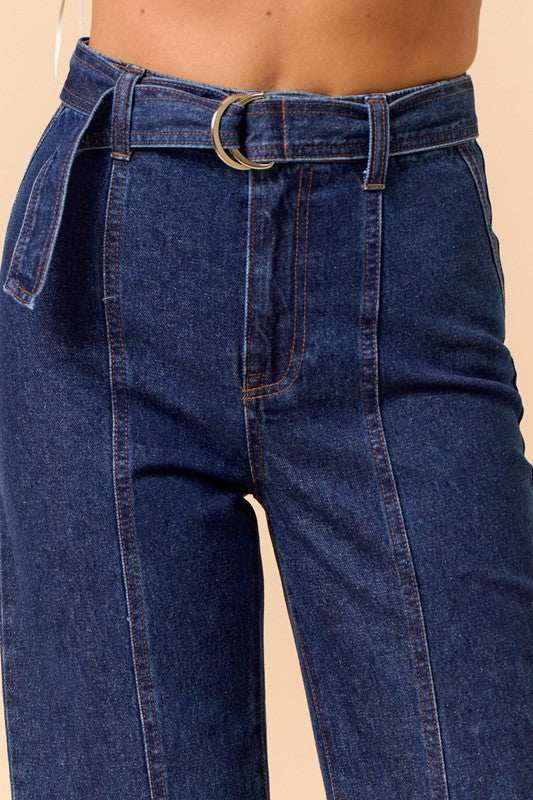 1557 Denim Bootcut Pant With Belt