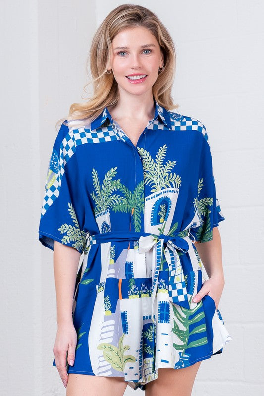 1548 Mikonos Palm Romper