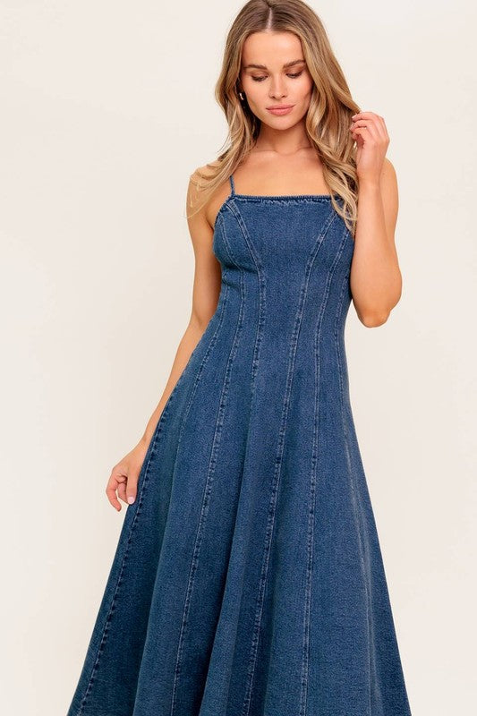 2127 Denim Midi Dress