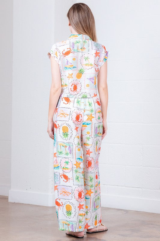 1547 Tropical Pineapple Pant Set