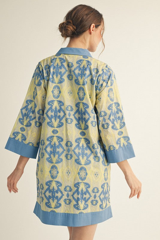 1650 Collar Dress 3/4 Sleeve Dress