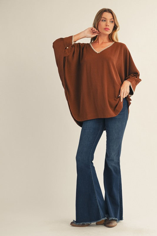 1772 V-Neck Embroidered Shirt