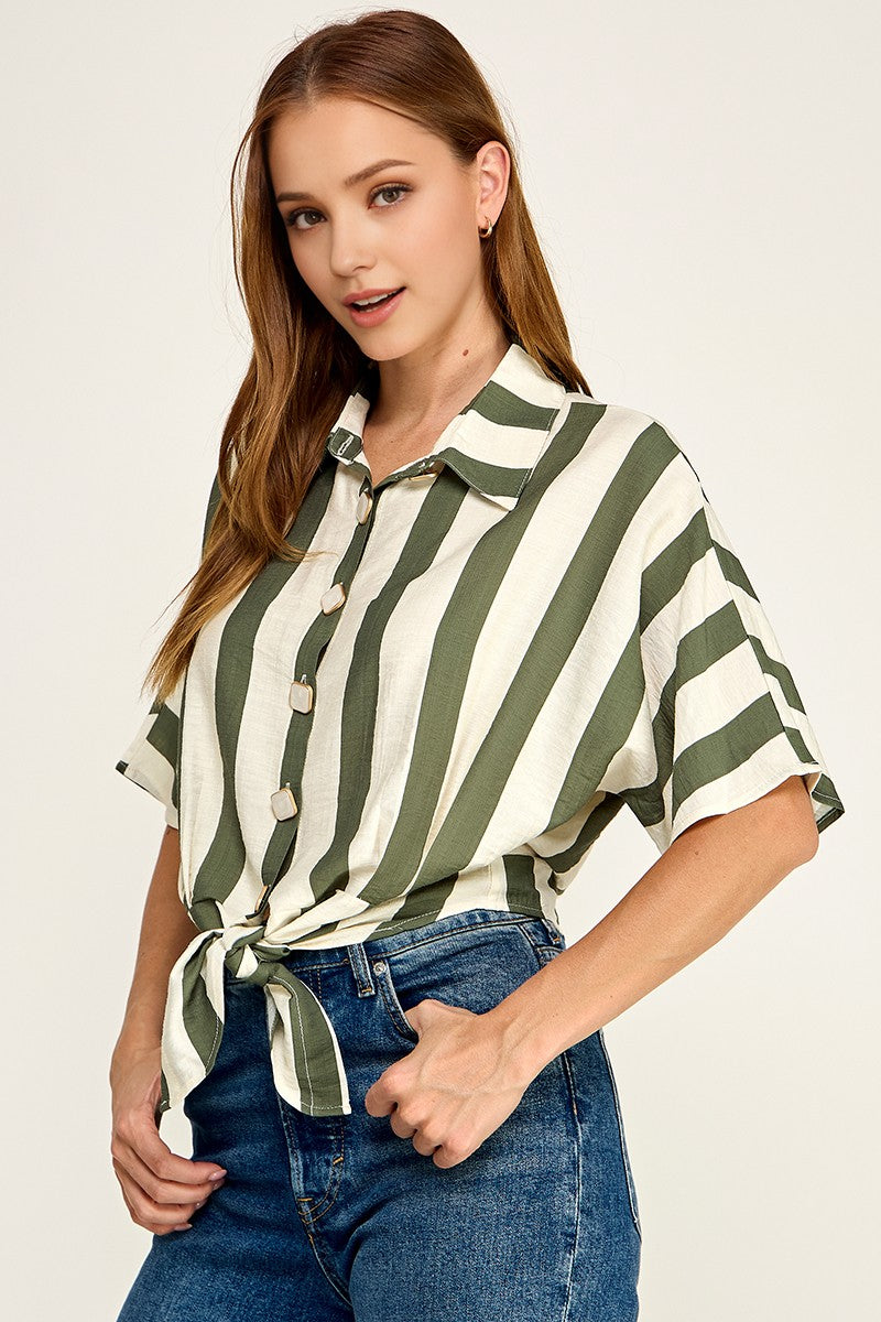 2545 Striped Knot Shirt