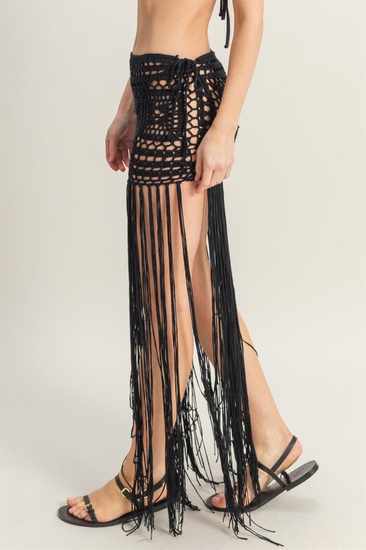 1401 Fringes Skirt Cover Up