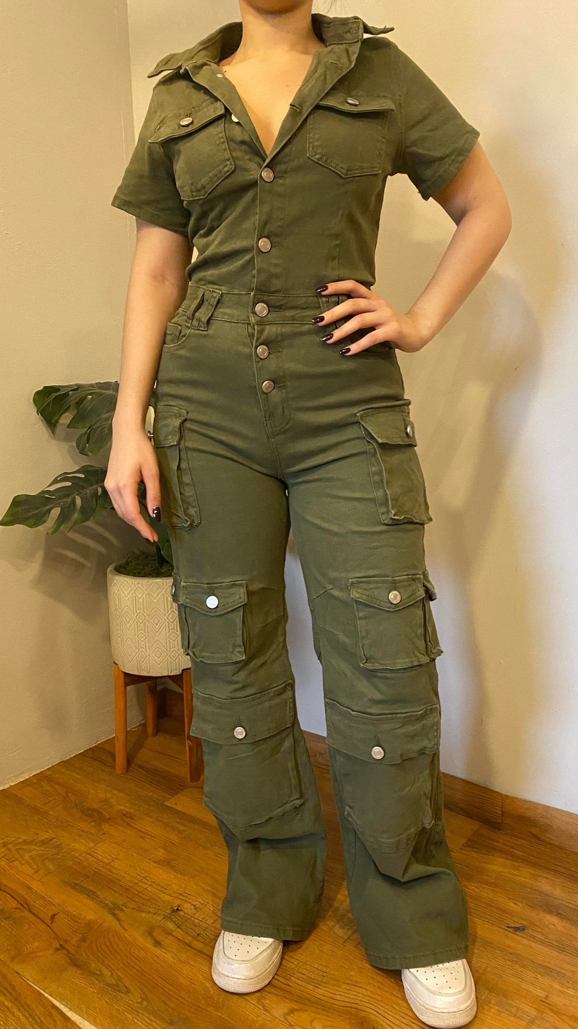 1018 Spandex Denim Jumpsuit