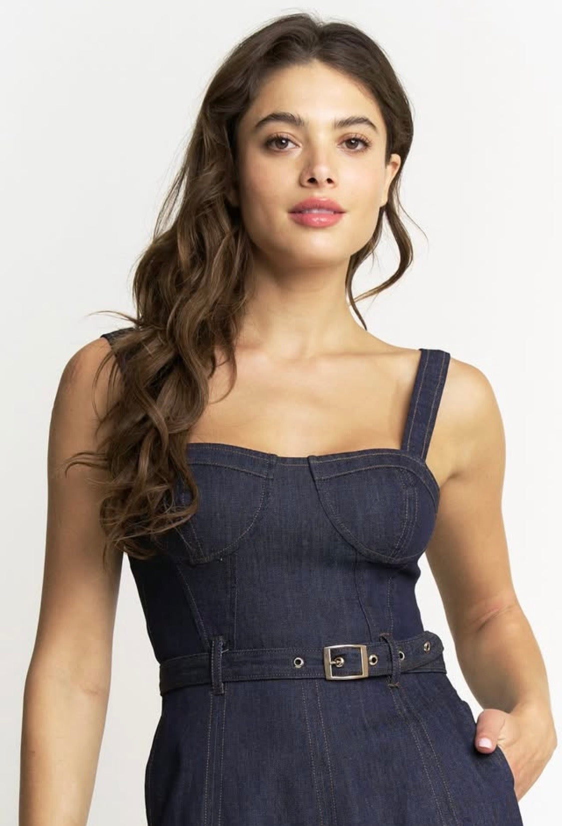 2165 Denim Midi Dress
