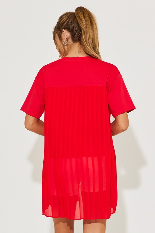 1627 Pleated Tunic T-Shirt Top