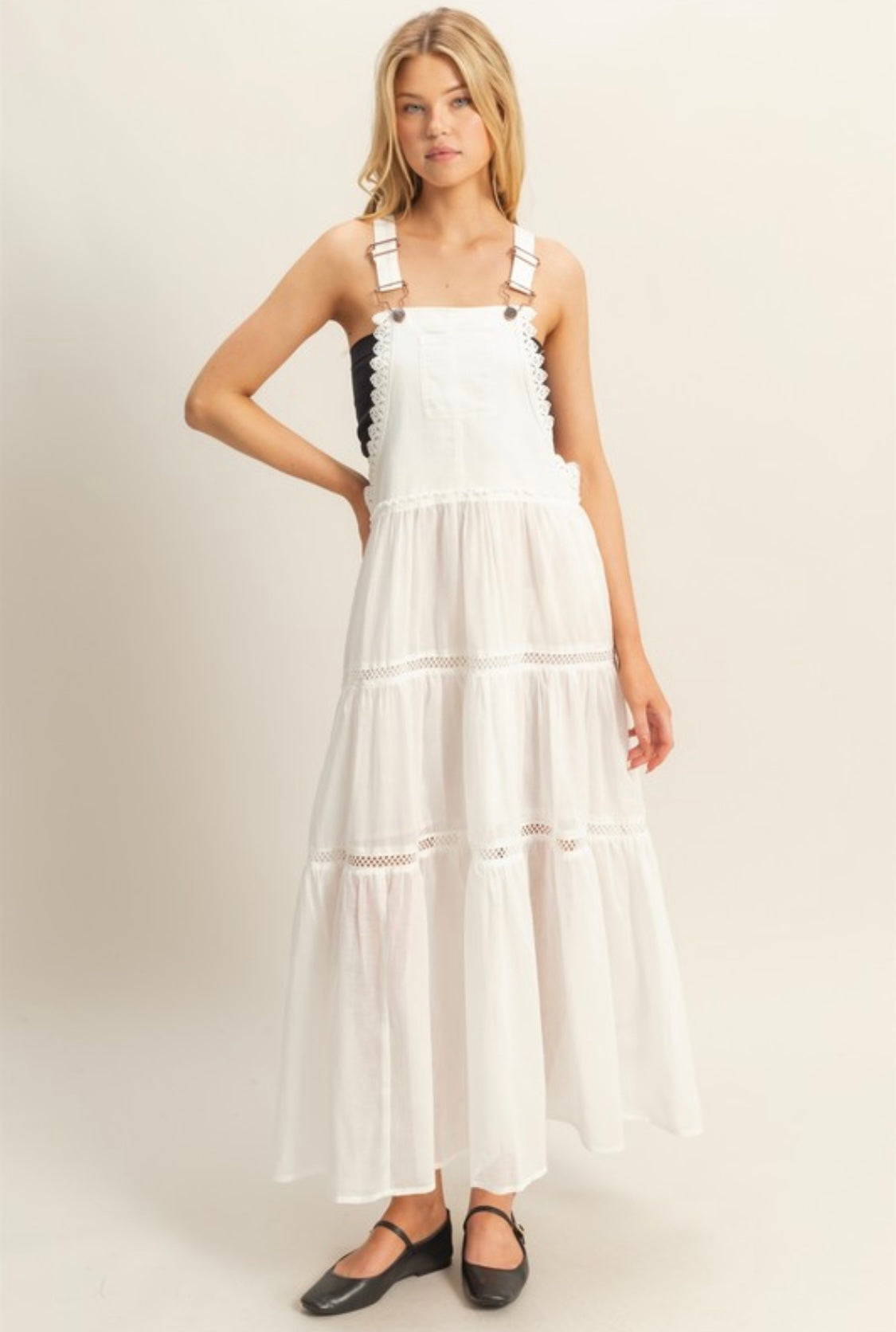 1439 Trim Overall Dress