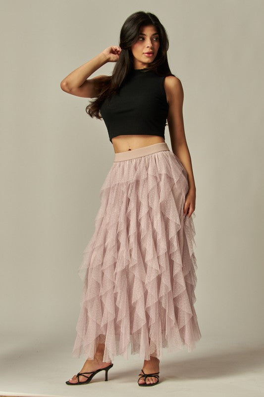 1757 Tulle Ruffle Skirt