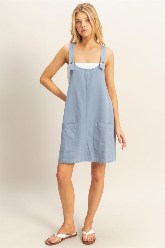 1572 Overall Pockets Dress