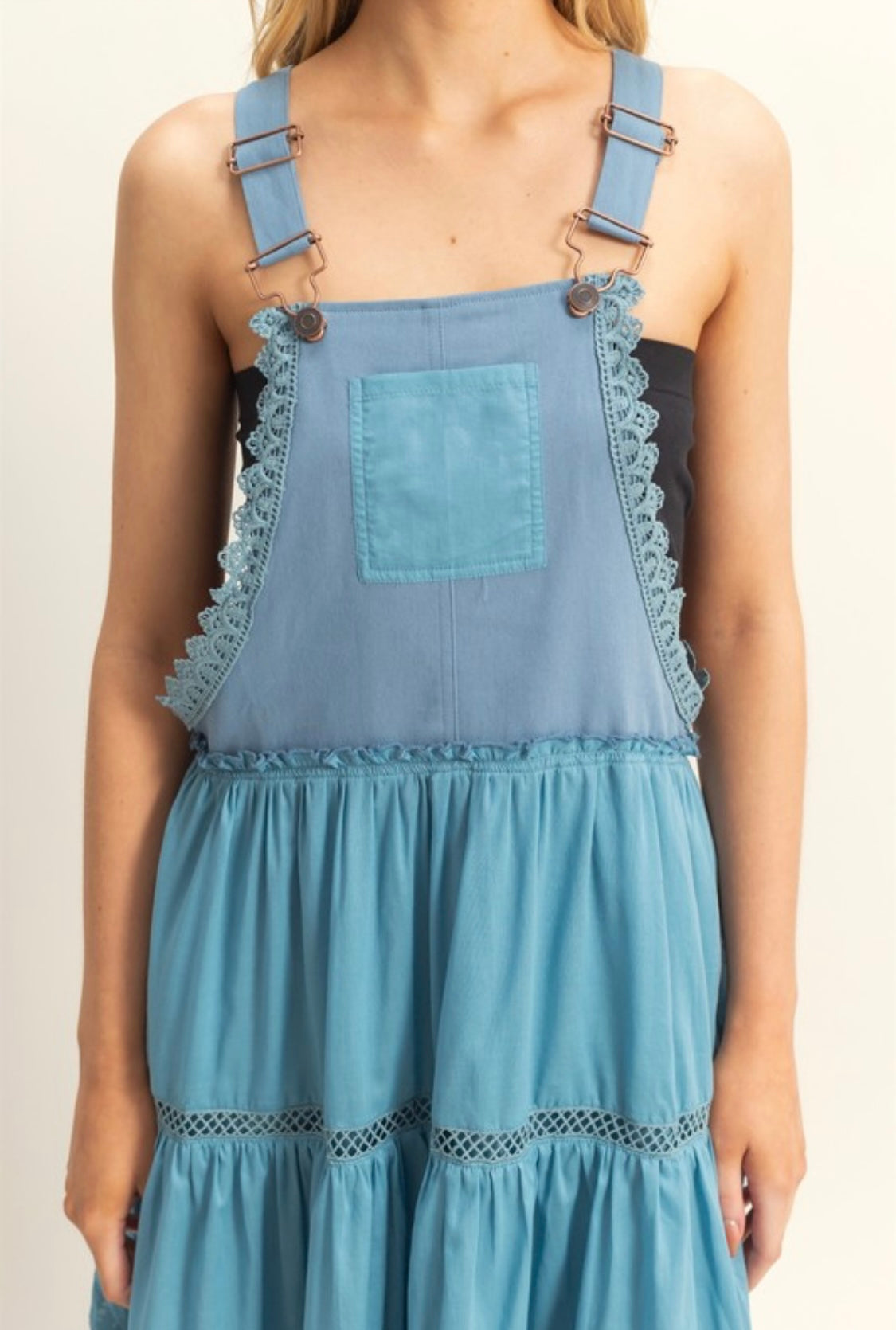1439 Trim Overall Dress
