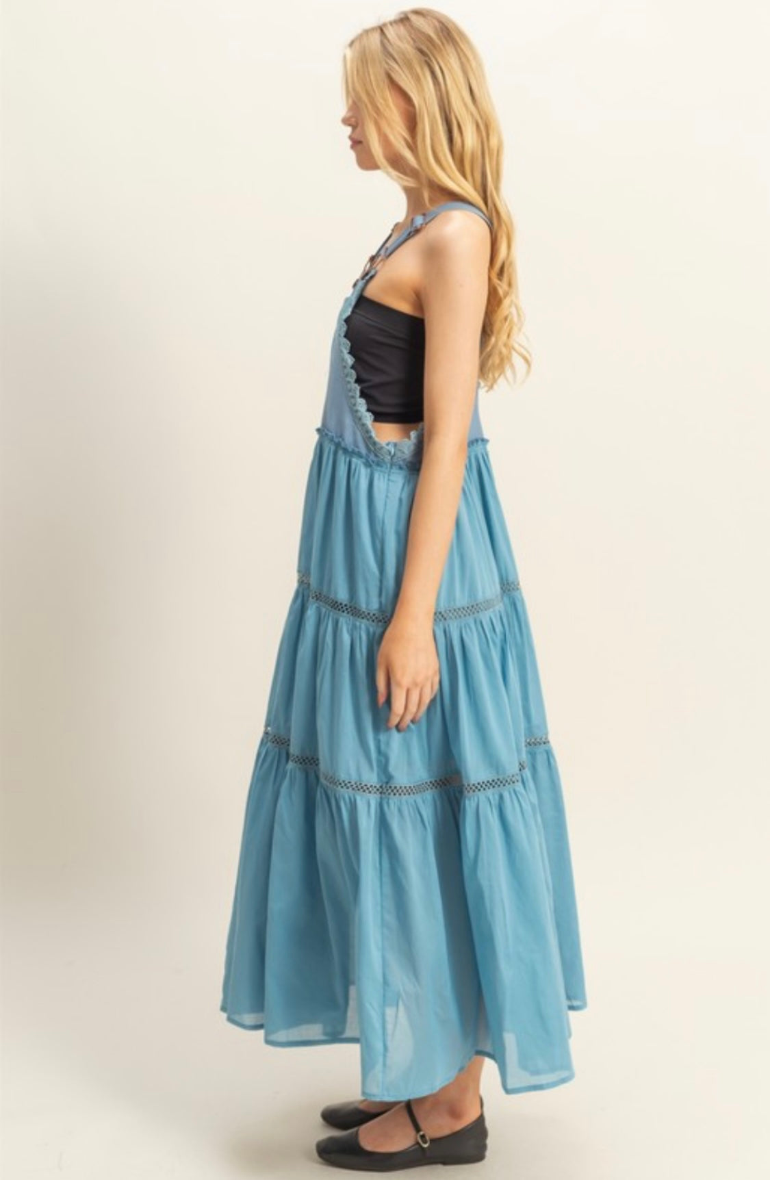 1439 Trim Overall Dress