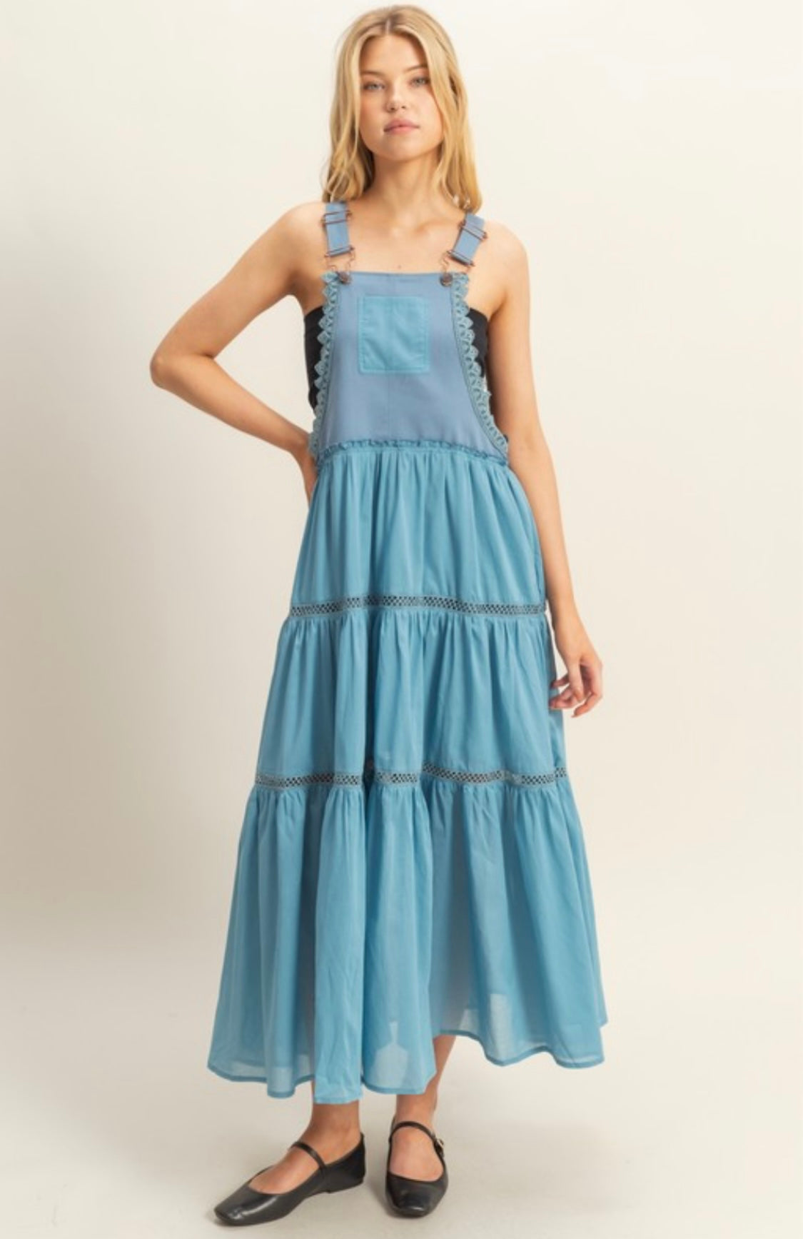 1439 Trim Overall Dress