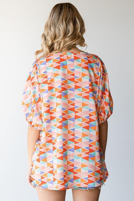 1031 Triangle Print Top
