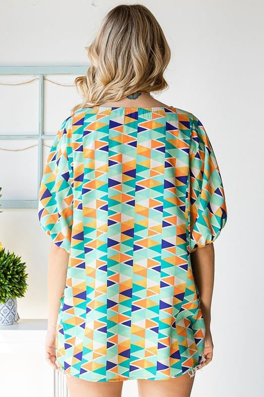 1031 Triangle Print Top