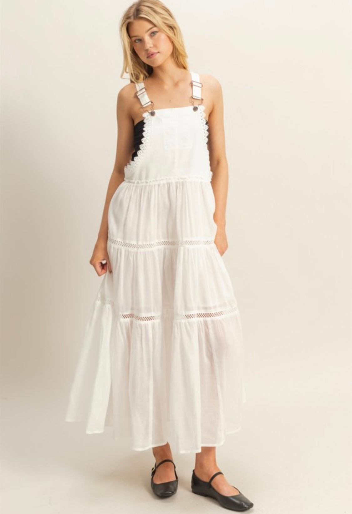 1439 Trim Overall Dress