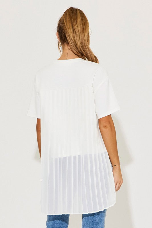1627 Pleated Tunic T-Shirt Top
