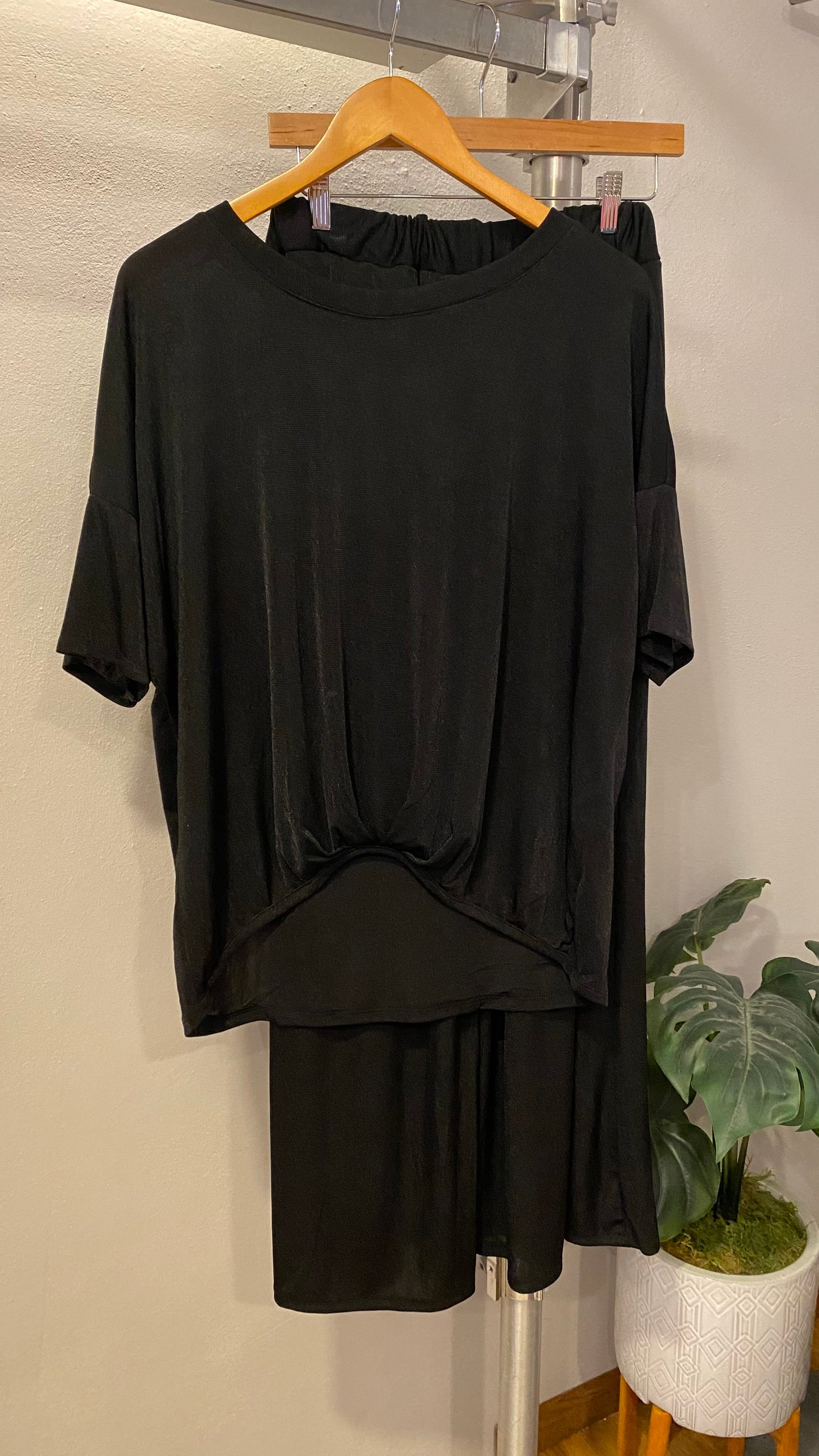 1139 Italian Onesize Metallic Pant Set