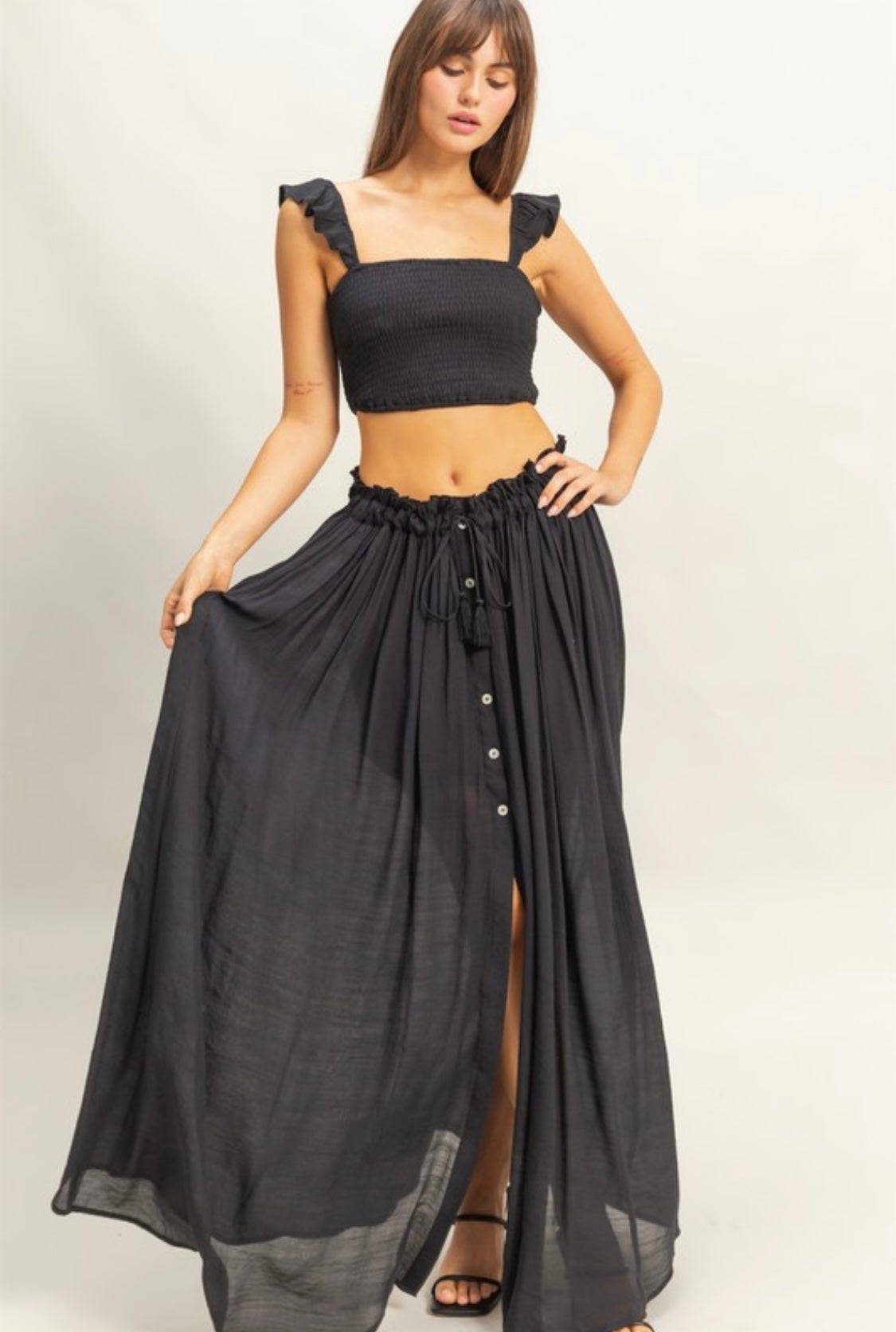 1441 Smocked Top And Skirt Set