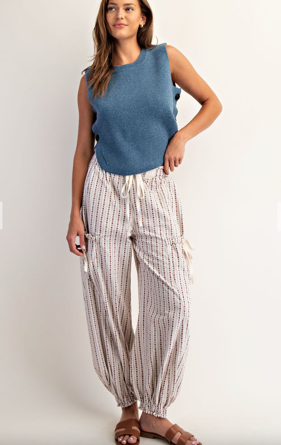 1647 Diamond Striped Jogger Pant