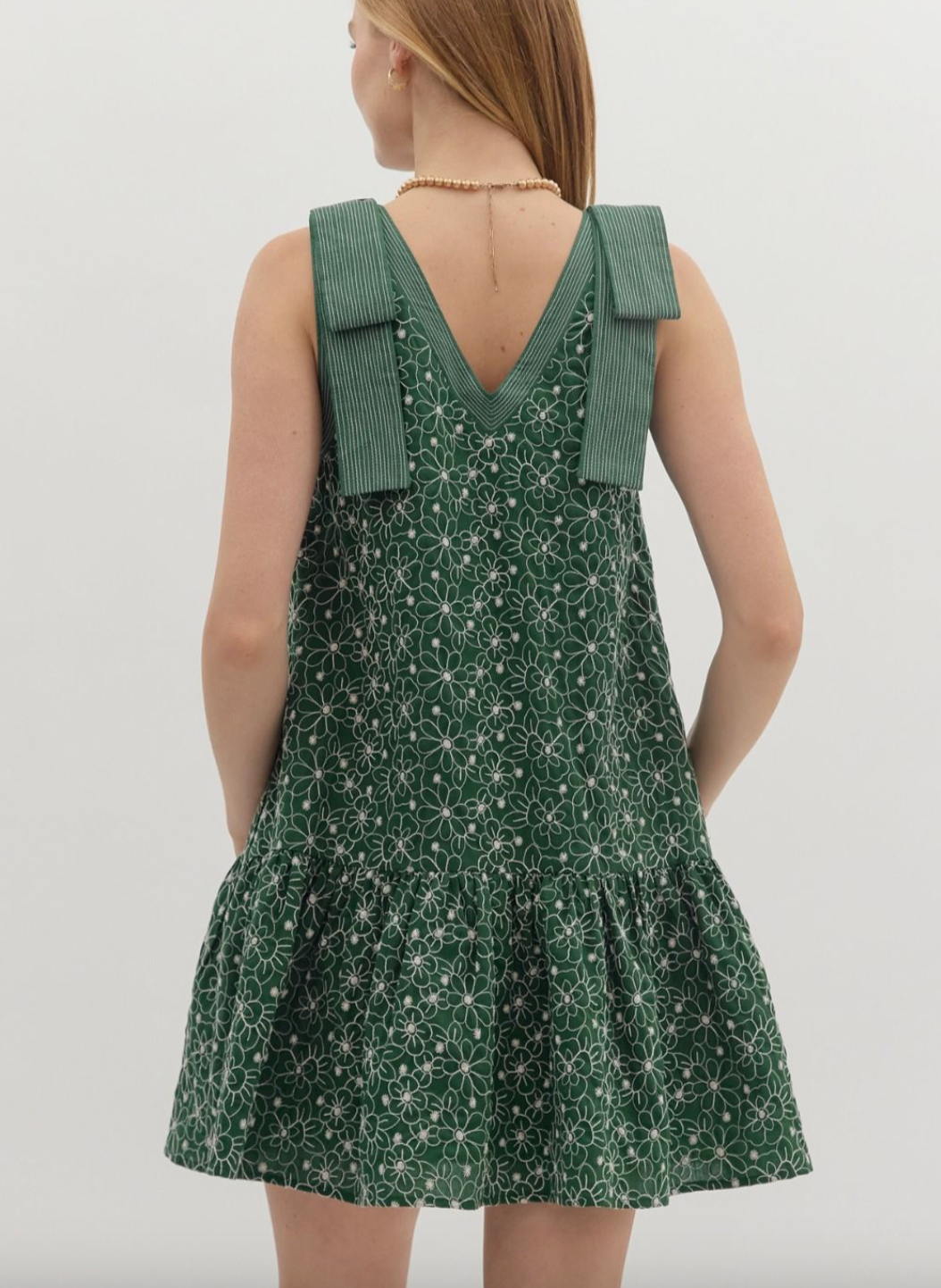 1687 Embroidered Bow Dress