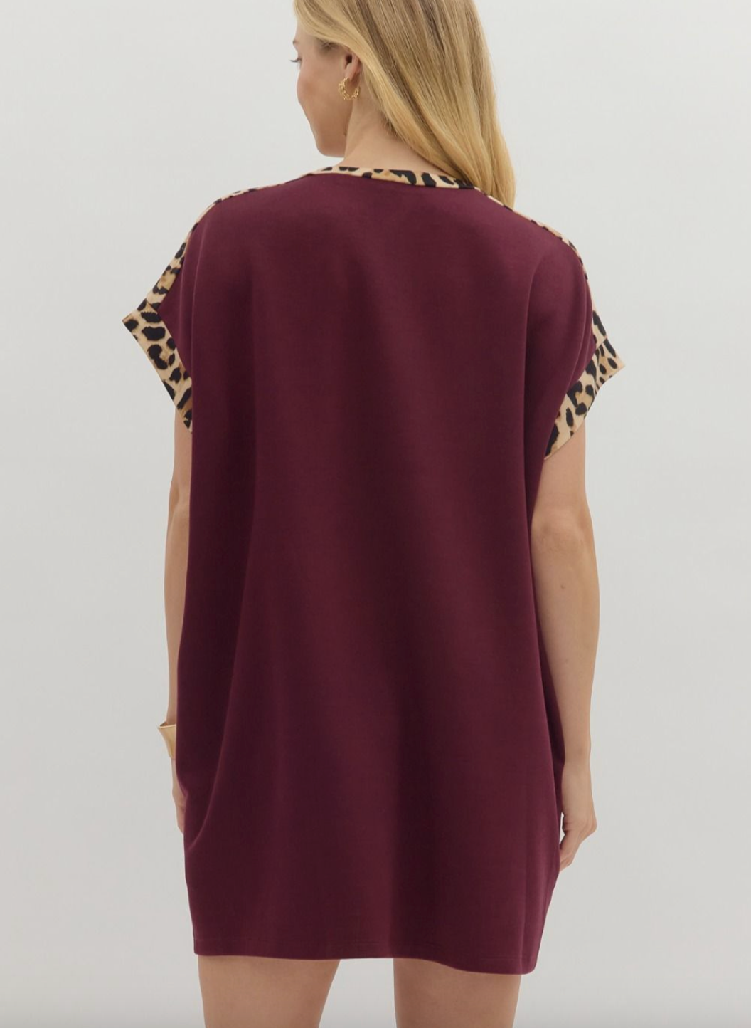 1695 Solid & Animal Print Dress