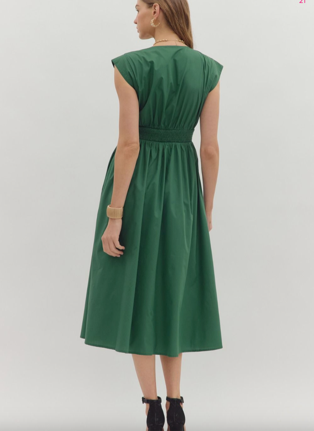 1675 Best Seller Zipper Midi Dress