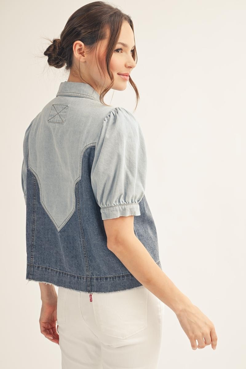 2591 Denim Two Tone Shirt