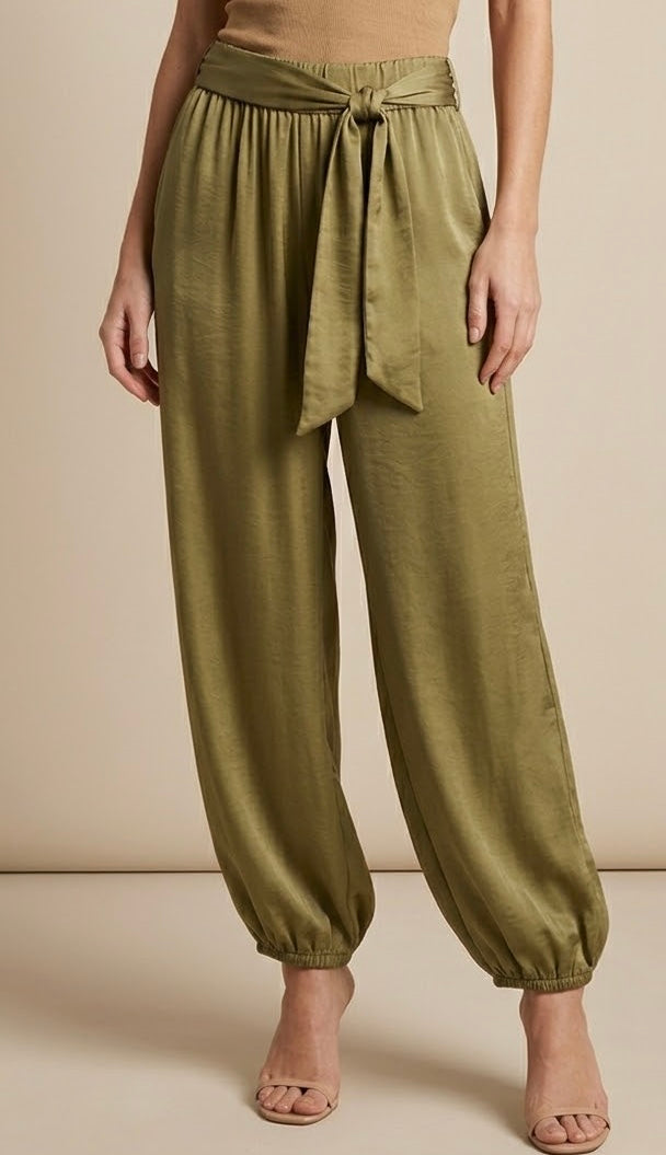 2611 Made In Italy Onesize Satin Aladdin Pant
