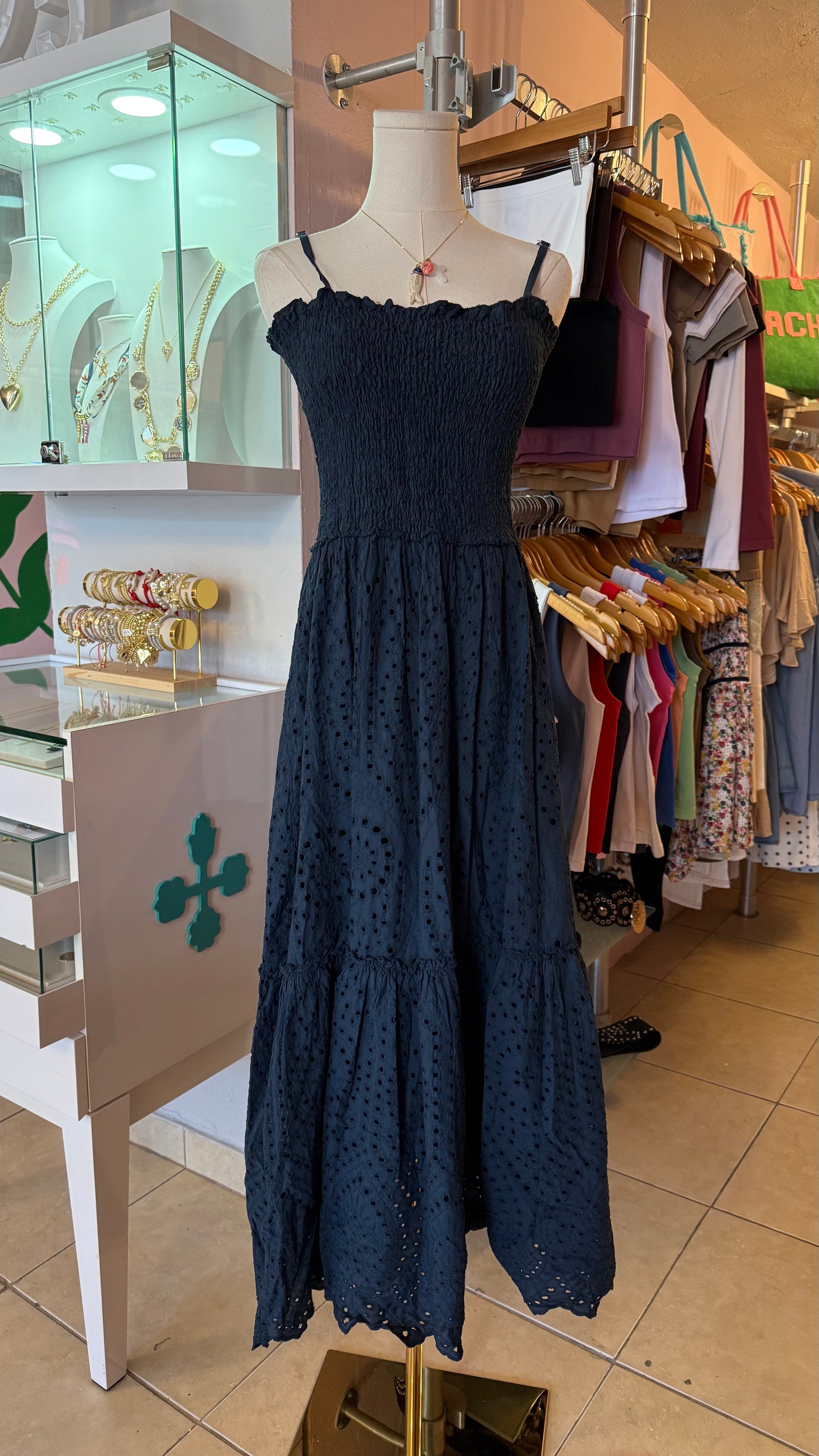 21630 Eyelet Maxi Dress