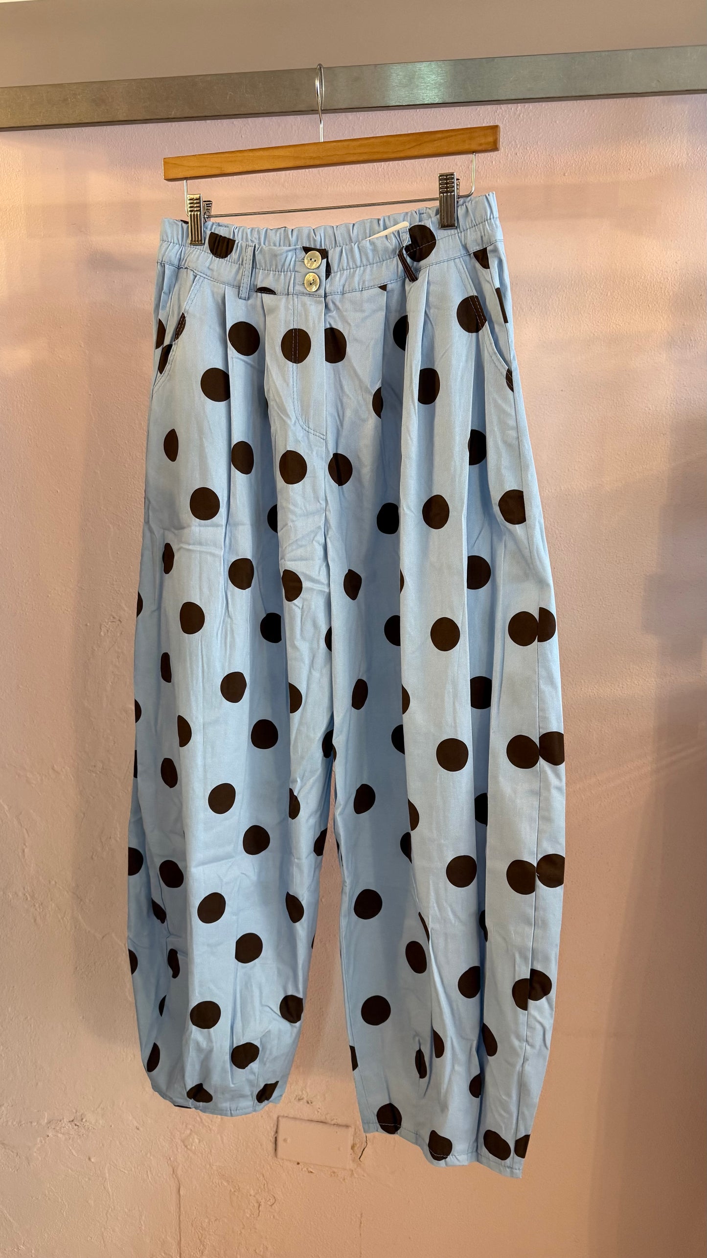 2393 Italian Polka Dots Barrel Pants