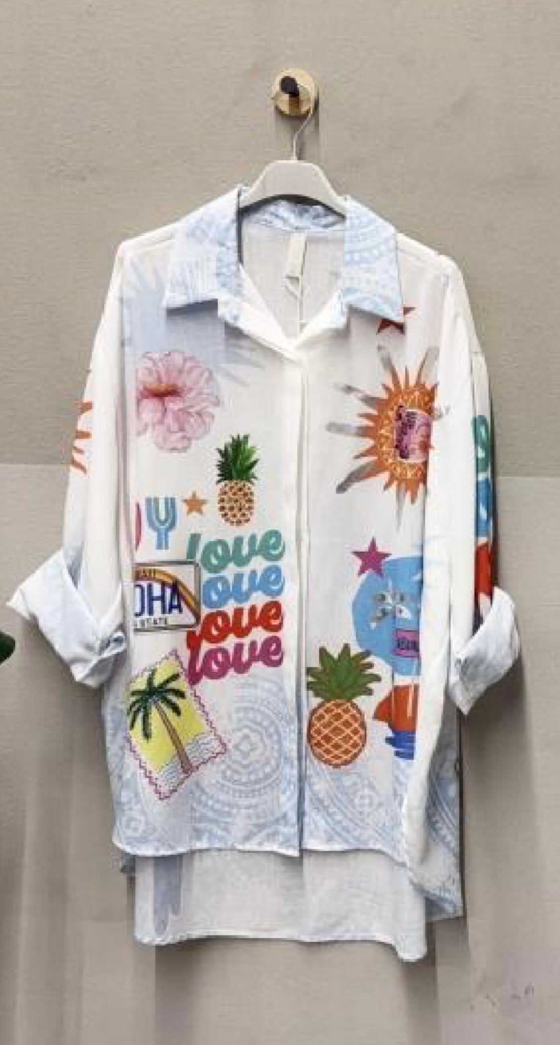 2461 Parrot Onesize Italian Button Down Shirt